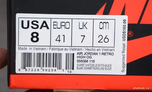 HIGH “BLUE JORDAN OG 555088-115 RETRO AIR 555088-115 1 MOON” 0505